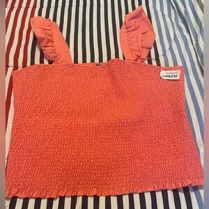 Brand New Orange Smock Top/Blouse